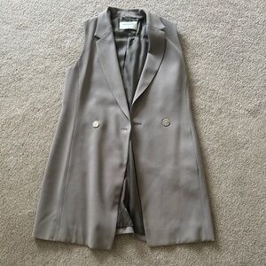 Aritzia Babaton Blazer Vest Size 0 Color Taupe